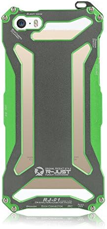 VicTec R-JUST Ultra Thin Light Aluminum Metal Protective Frame Bumper Frame Case Cover For iPhone 5S 5-Green