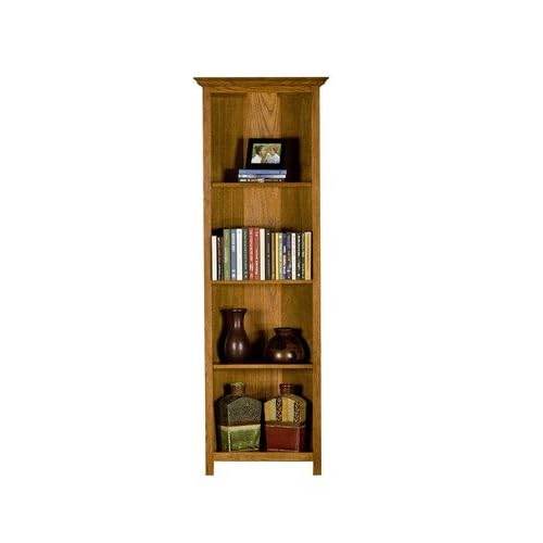 Classic Oak 72" Open Corner Bookcase Finish Unfinished Everything Else