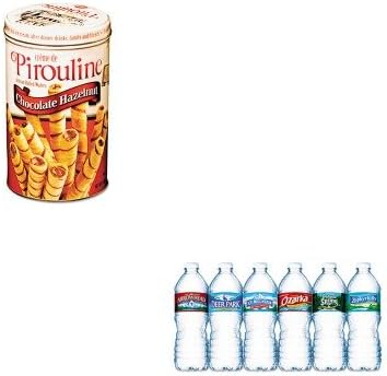 KITNLE101243PIR05051 - Value Kit - DE BEUKELAER COPORATION Chocolate Hazelnut Pirouline Rolled Wafers (PIR05051) and Nestle Bottled Spring Water (NLE101243)
