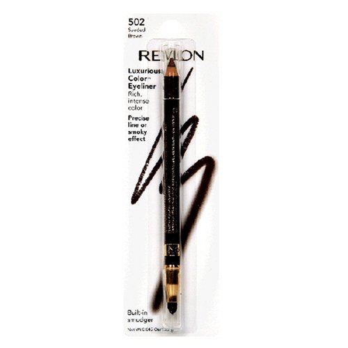 Revlon Luxurious Color Eyeliner, Sueded Brown 502, 0.043 Ounces (Pack of 2)