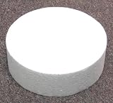  : Round Cake Dummy, Styrofoam, 8" diameter x 3" high