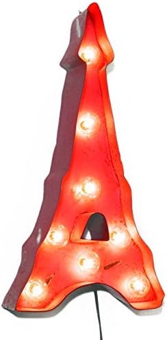 Lighted Pink Eiffel Tower Wall Decor