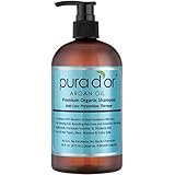 PURA D'OR Hair Loss Prevention Premium Organic Argan Oil Shampoo (Blue Label),  16 Fluid Ounce
