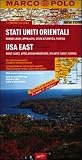 Stati Uniti orientali. Grandi laghi, Appalachi, Costa atlantica, Florida 1:2.000.000. Ediz. multilingue