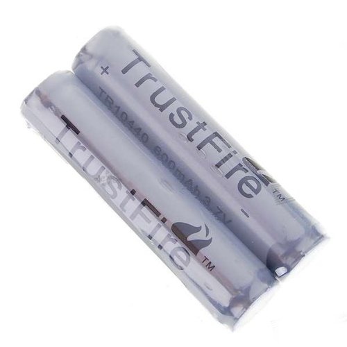 TrustFire Protected 10440 "600mAh" 3.7V Rechargeable Li-Ion Batteries Battery (2-Pack)