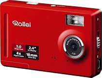 Rollei Compactline 50 Digitalkamera (5 Megapixel, 4-fach digit. Zoom, 6 cm (2,4 Zoll) Display) rot