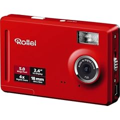 Rollei Compactline 50 Digitalkamera (5 Megapixel, 4-fach digit. Zoom, 6 cm (2,4 Zoll) Display) rot