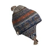 Turtle Fur Artisan Made - Puca Pita Earflap, Hand Crafted in Bolivia, 100% Royal Grade Alpaca Wool, Fleece Lined, Hat