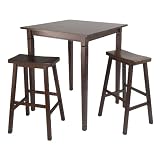 Winsome 3pc Kingsgate High/Pub Dining Table with Saddle Stool