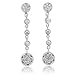 18k White Gold Cluster Drop Diamond Earrings (H-I, SI-I, 0.73 carat)