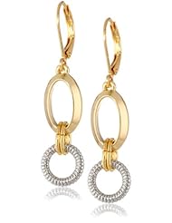 T Tahari "Essentials" Mixed Metal Link Drop Earrings