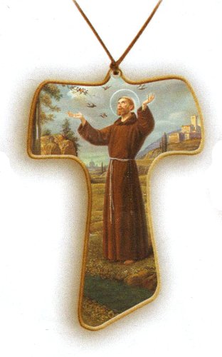 St. Francis Necklace with Cord, 2 x 1.5