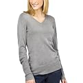 Mossimo&reg; Black: Ultrasoft Vee Neck Sweater - Medium Heather Grey
