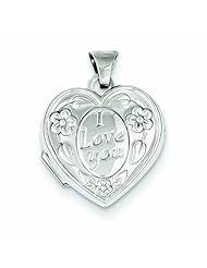 Genuine .925 Sterling Silver I Love You Heart Locket 0.8 Grams. 100% Satisfaction Guaranteed.