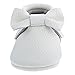 Sayoyo Baby White Bow Tassels Soft Sole Leather Infant Toddler Prewalker Shoes (3-6 Months, White)