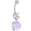 Handcrafted Swarovski Believe Chinese Symbol Belly Ring