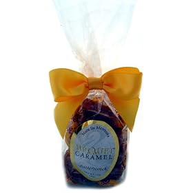 Butterscotch All Natural Caramels - 4oz gift bag with yellow satin bow by Bequet Confections