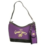 LSU Tigers Purse & Cell Phone Case Set (Purse Measures 11" x 5.5" x 6.5")