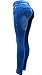 J&C Premium Blue/Dark Blue Soft Stretch Women's Denim Jeans Skinny Leg Pants