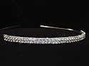 Wedding Headband Bridal Two-row Rhinestone Crystal Hair Accessory - Ideal for Bridal, Pageants, Proms, Christmas Gift