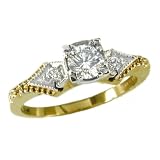 14K Antique Diamond Engagement Ring, circa 1940s