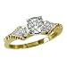 14K Antique Diamond Engagement Ring, circa 1940s
