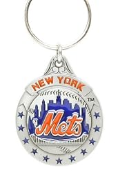 Pewter MLB Team Logo Key Ring - New York Mets - NY Mets
