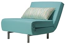 Big Sale Cortesi Home Savion Aqua Convertible Accent Chair Bed