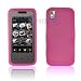 Hot Pink Transparent Silicone Skin Snap-On Cover Hard Case Cell Phone Protector for Samsung Instinct M800 M-800 [Beyond Cell Packaging]