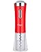 Ozeri Nouveaux Electric Wine Opener with Removable Free Foil Cutter, Stylish Red