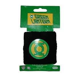 GREEN LANTERN METAL PLAQUE TERRY LICENSED WRIST CUFFS