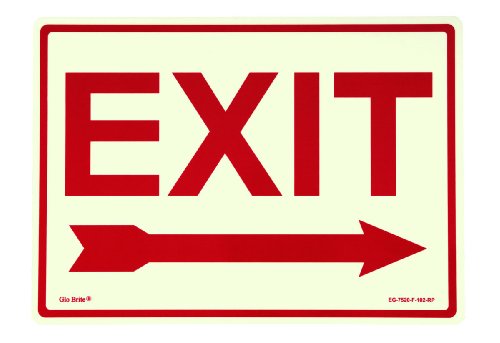 SEPTLS397EG7520F102RP - Glow In The Dark Exit Signs