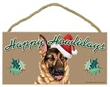 ""Happy Howlidays" Wooden Sign - German Shepherd