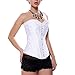 Muka Women Steel Boned Corset Plus Size Bustier Waist Cincher Halloween Corset