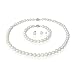 **30% OFF AT CHECKOUT** White 6-7mm AAA Cultured Pearl Strand Choker Necklace 16", Bracelet (LS1R2) & AAAA Earrings (LS1B) CAREFREE Sterling Silver Set