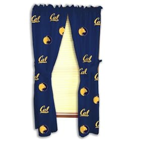 Cal Berkeley Printed Curtain Panels - California Golden Bears