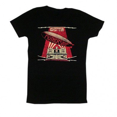 Led Zeppelin 'Mothership' Women's / Juniors black lightweight tee (X-Large-Ju...