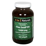 A to Z Naturals Flax Seed Oil, Softgels, 1000 mg, 180 softgels