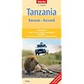 Tanzania - Rwanda - Burundi 1 : 1 500 000: Special Maps: Pemba Island, Zanzibar Island (Unguja). City Maps: Dar es Salaam, Arusha, Zanzibar-Stonetown (Nelles Map)