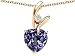 1.95 cts 925 Sterling Silver 14K Yellow Gold Plated Lab Created Heart Shaped Alexandrite Pendant