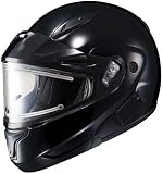 HJC CL-MAX II SOLID BLACK ELECTRIC SHIELD SNOW HELMET
