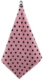 Jaci's Gems Pink Diamond Polka Dot Microfiber Golf Towel