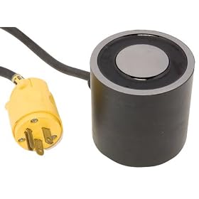 3" dia. x 3" Lg., 5/16-18 thds., 185 lbs. Max. pull, Round, 120 Vac, Electromagnet (1 Each)