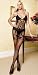 Leg Avenue Faux Garter Corset Teddy Body Stocking 8472(BLACK,One Size)