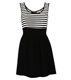 Pilot Stripe Mix Fabric Dress