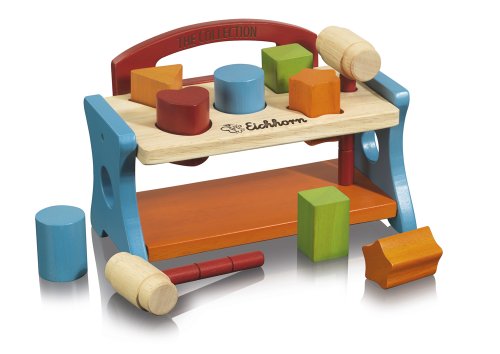 Imagen 2 de Eichhorn 100004907 - Juego para martillar con formas (22 x 15 x 12 cm) [importado de Alemania] (Simba Dickie)