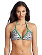 Shoshanna Womens Piped Triangle Bikini Top