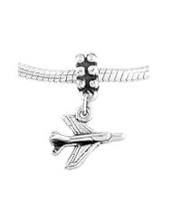 Sterling Silver Small Jet Dangle Bead Charm