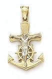 14K 2T Anchor & Cross Pend - GH14546