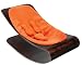Bloom Coco Stylewood Baby Lounger with Seat Pad, Cappuccino Frame, Harvest Orange (Leatherette)